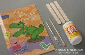 Manualidades para niños: Puzzle de sus personajes favoritos con "palitos de helado"