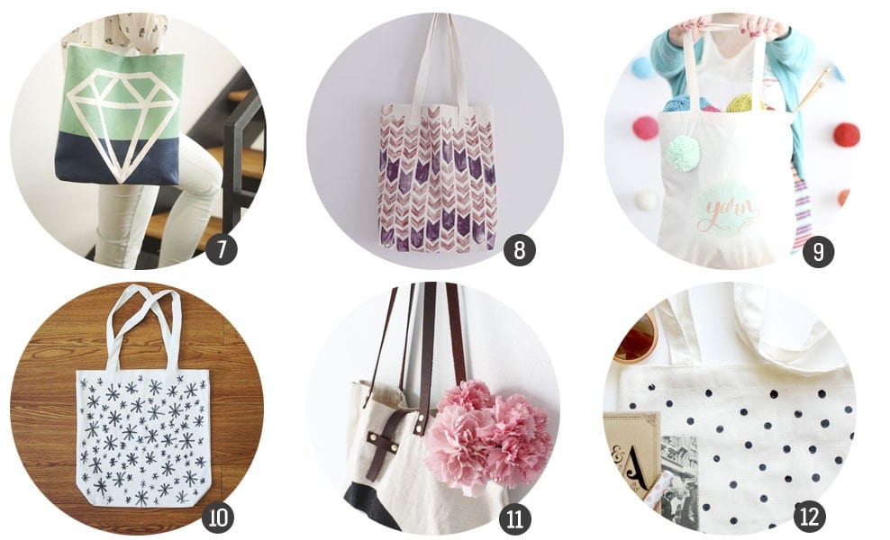 Regalos DIY: 18 DIYs e imprimibles para customizar tote bags 