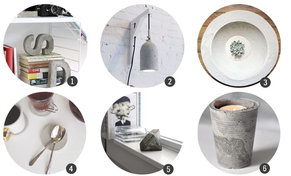 Inspiración: 18 DIYs para decorar con cemento