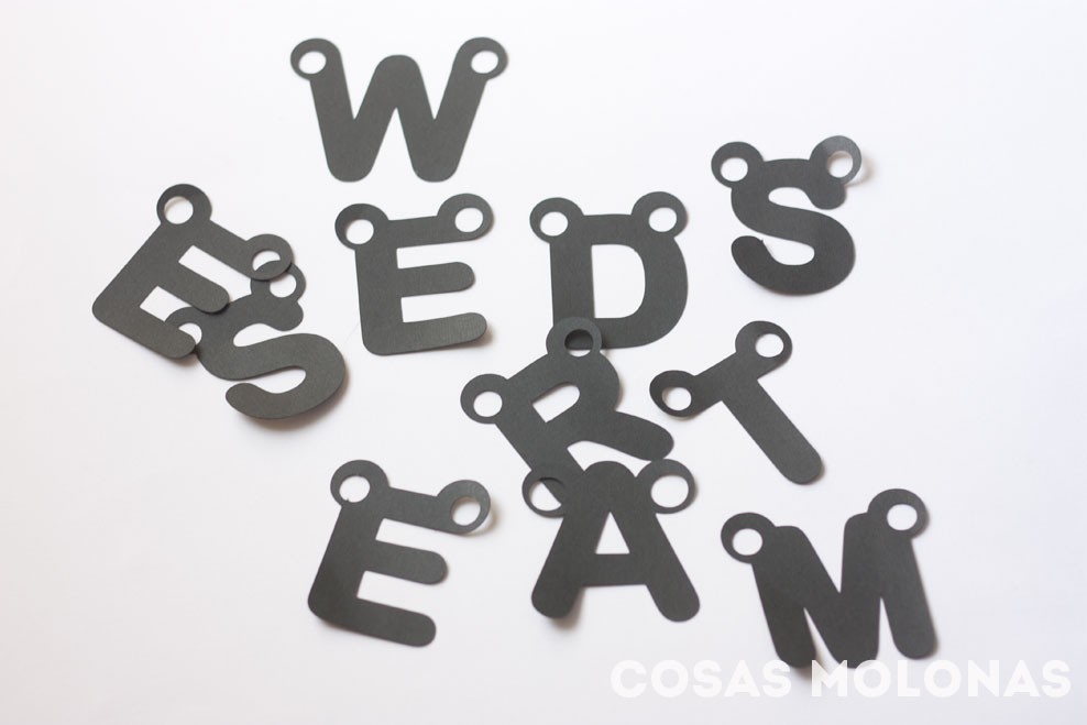 DIY Guirnalda de letras para decorar