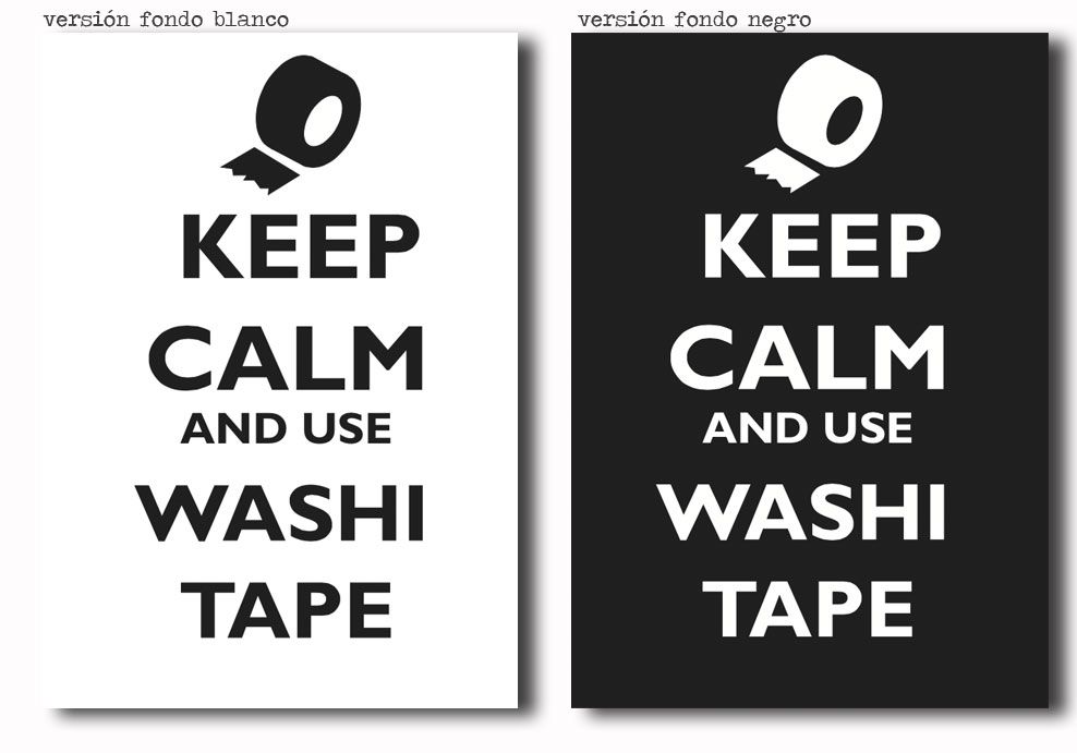 Imprimible: Póster "Keep calm and use washi tape"