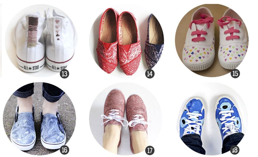 18 DIY para hacer y customizar zapatillas