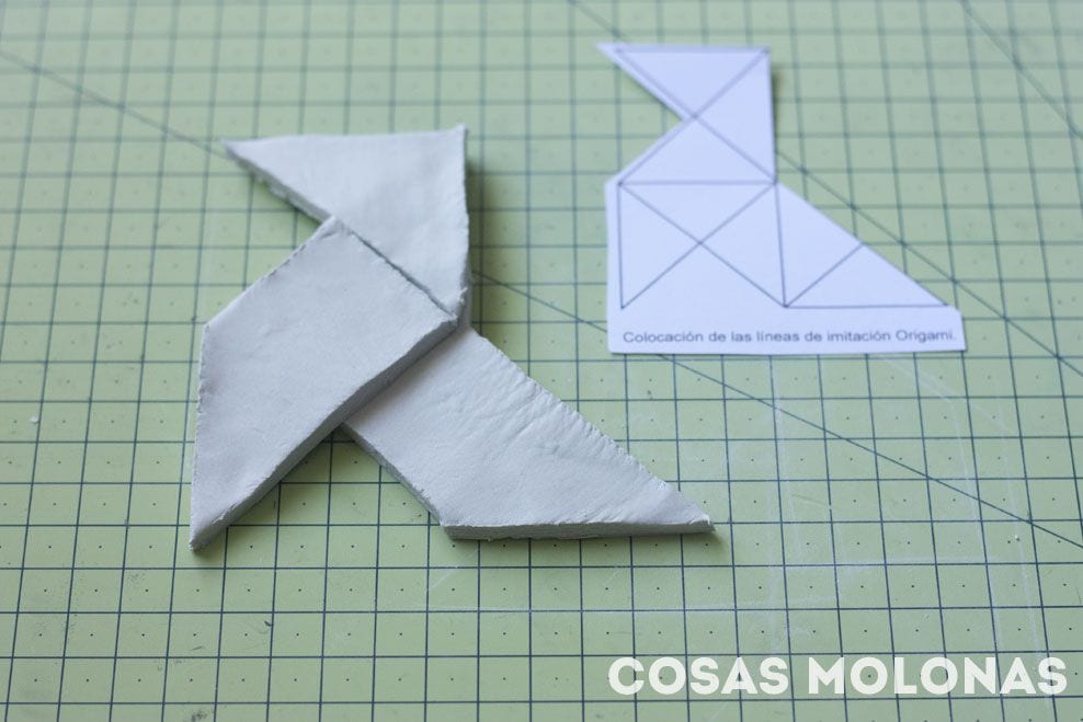 DIY Pajarita Origami con pasta de modelar