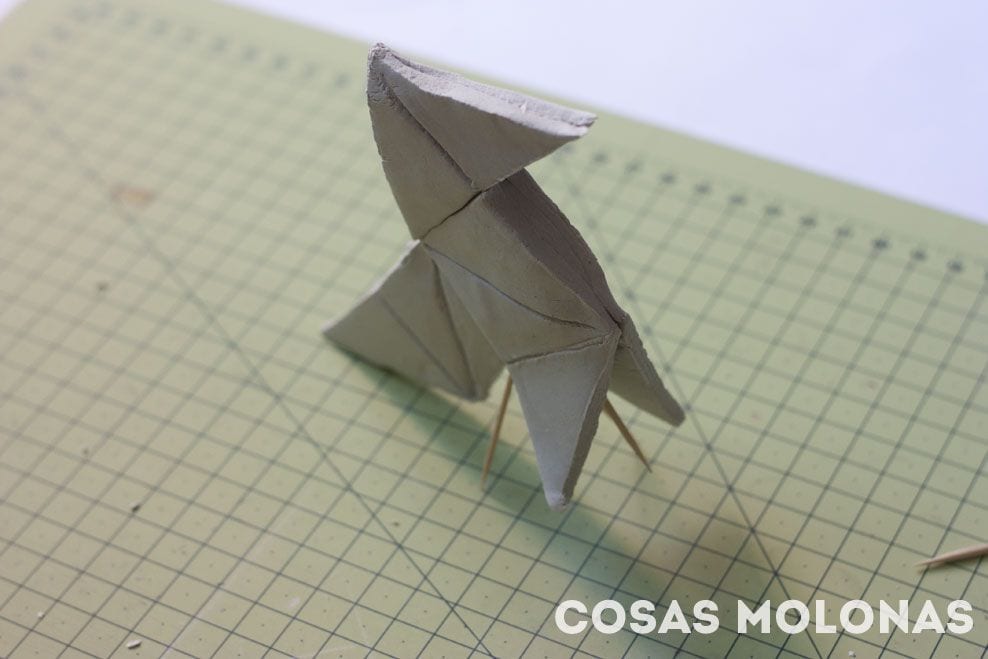 DIY Pajarita Origami con pasta de modelar