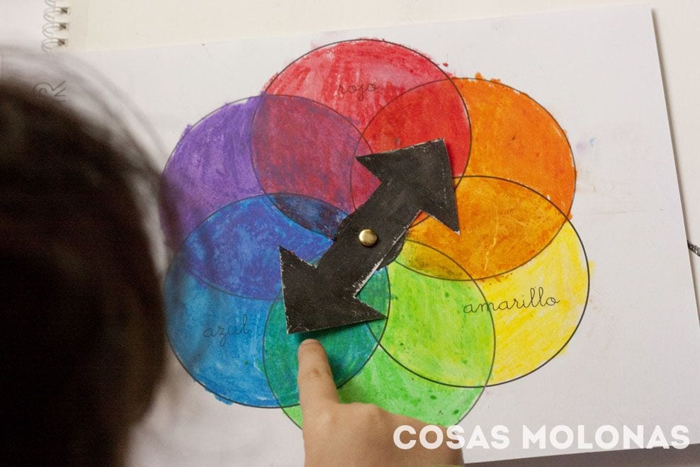 Manualidades para niños: la rueda del color (+ imprimible)