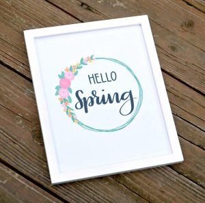 hello spring lettering