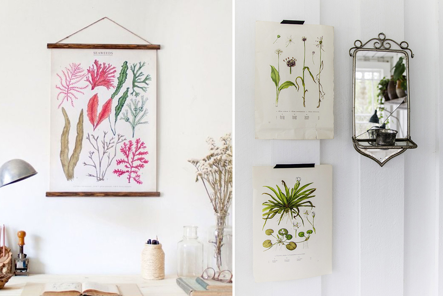 Inspiración: decoración con láminas botánicas vintage - Cosas Molonas